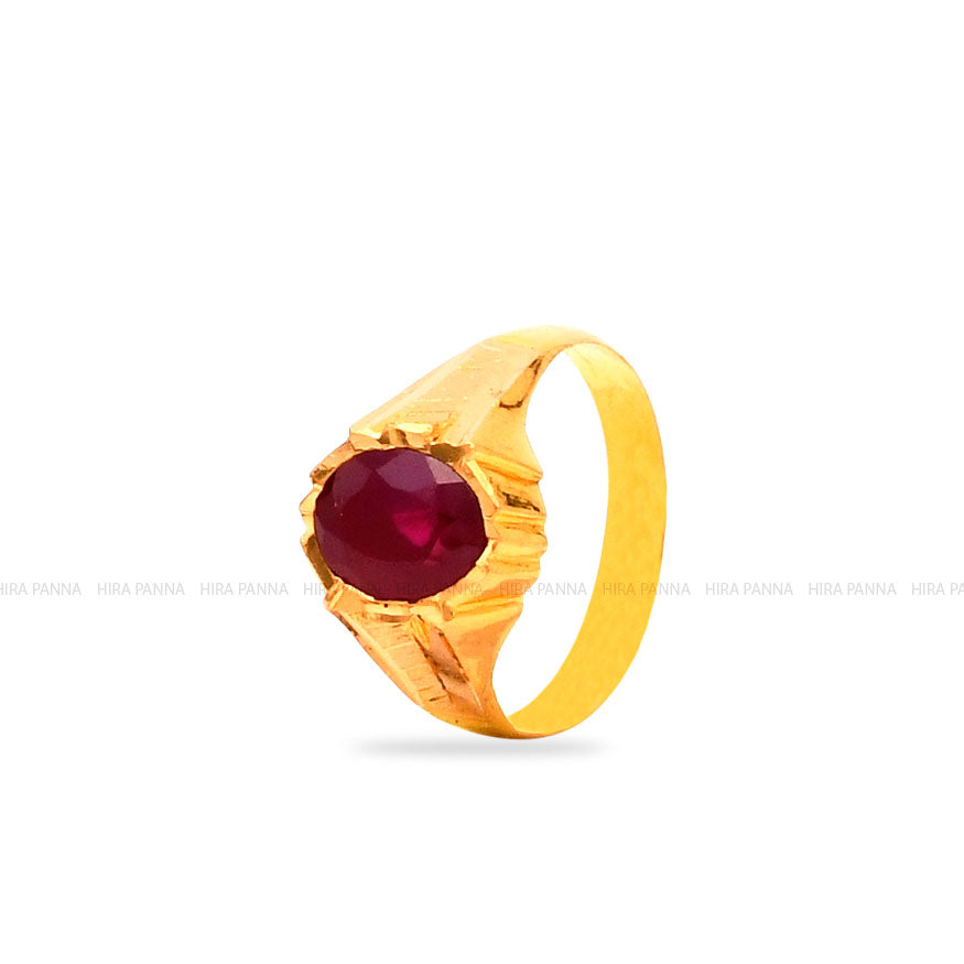 Handmade Ruby Solitaire Ring