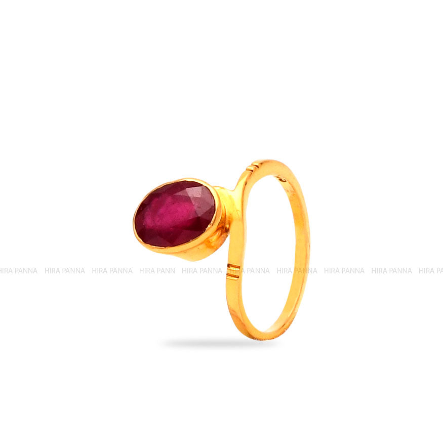 Handmade Ruby Solitaire Ring