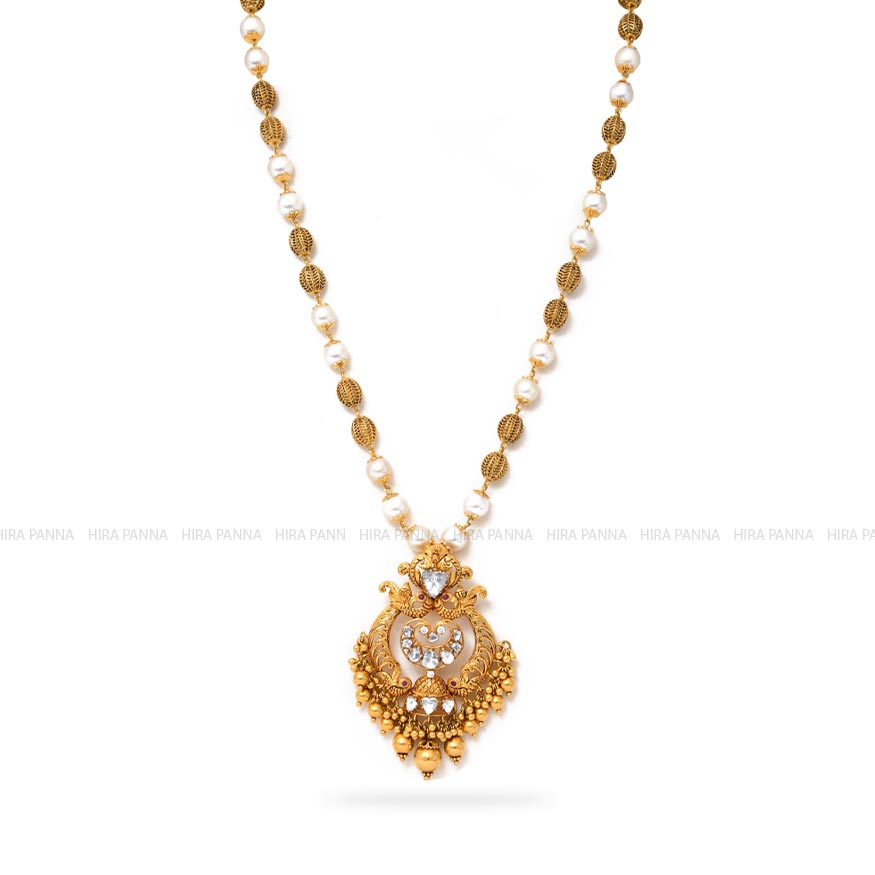 Pearls Mala & Jadau Pendant