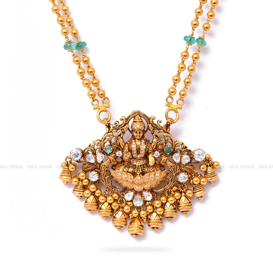 Emerald Chain & Jadau Pendant