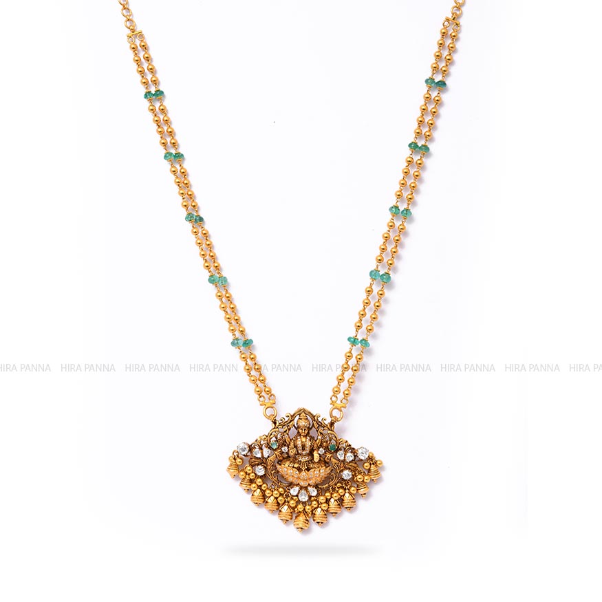 Emerald Chain & Jadau Pendant