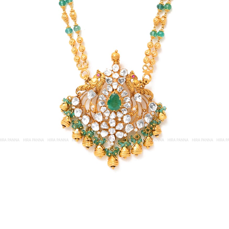 Emerald Chain & Jadau Pendant