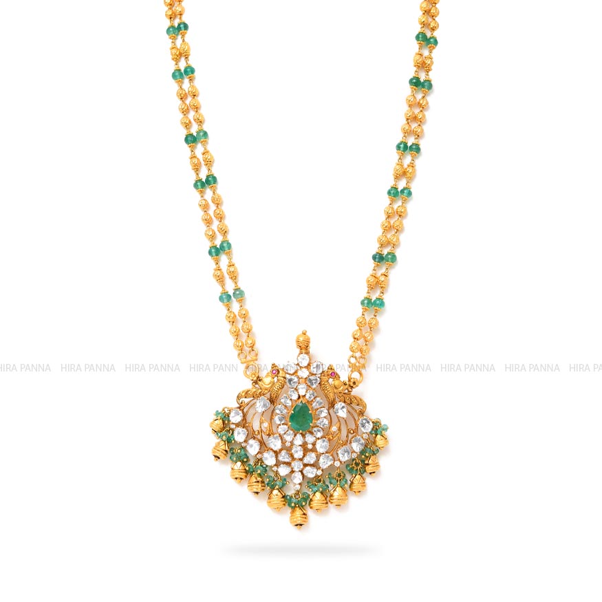 Emerald Chain & Jadau Pendant