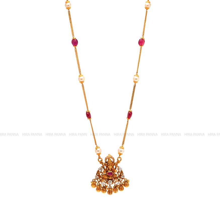 Ruby Chain & Jadau Pendant