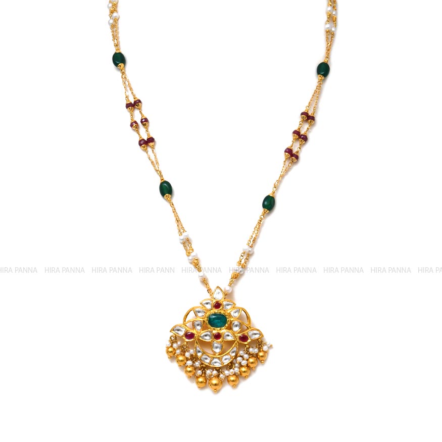 Fancy Gold Chain & Jadau Pendant