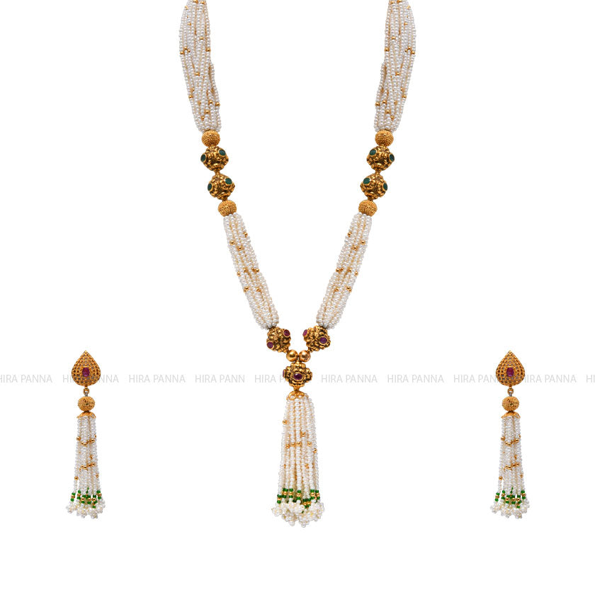 Antique Pearl Neckwear Set