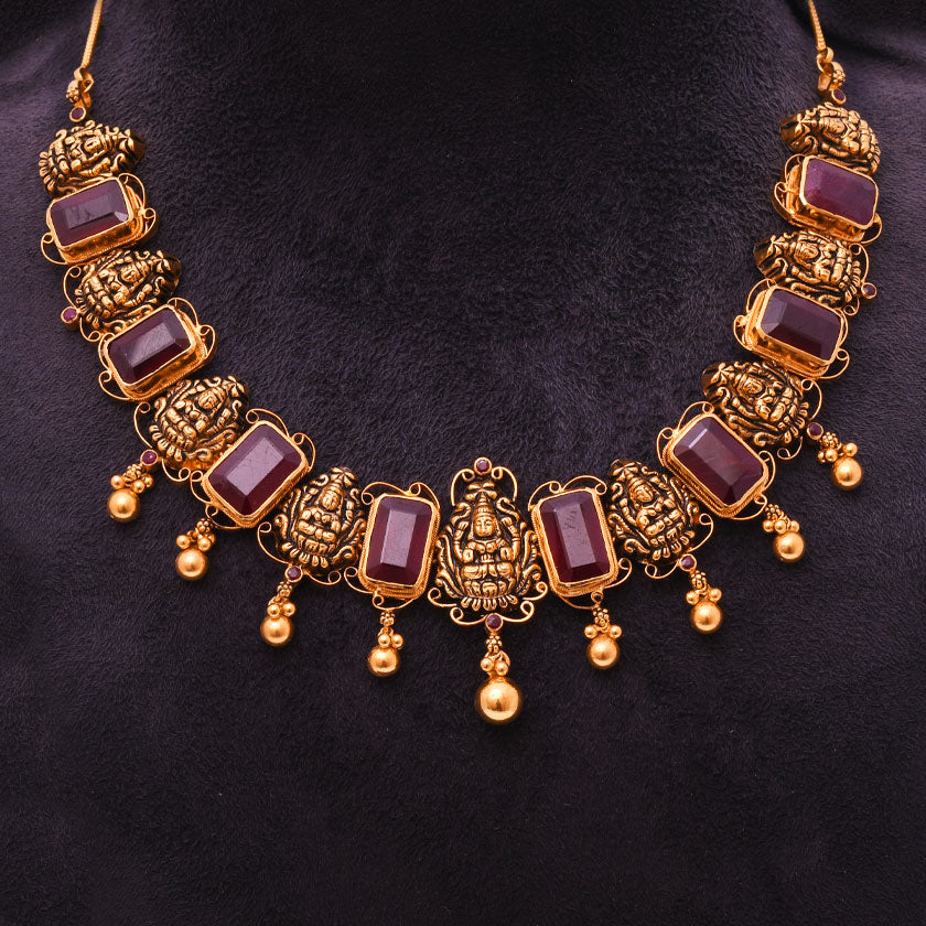 Antique Fancy Ruby Lakshmi Neckwear