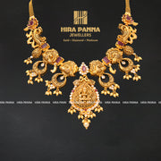 Antique Lakshmi Devi Peacock Neckwear