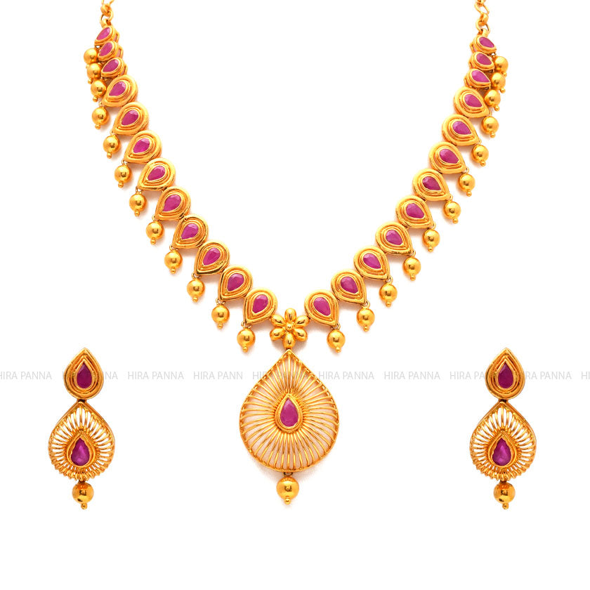 Fancy Ruby Neckwear Set