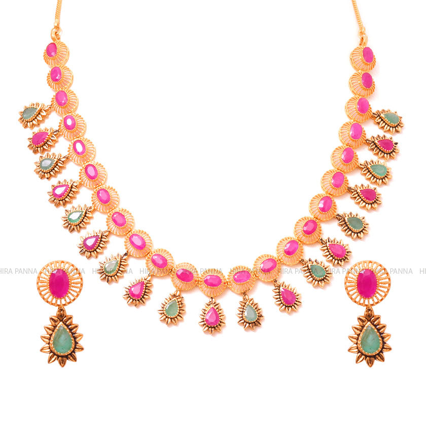 Ruby & Emerald Neckwear Set