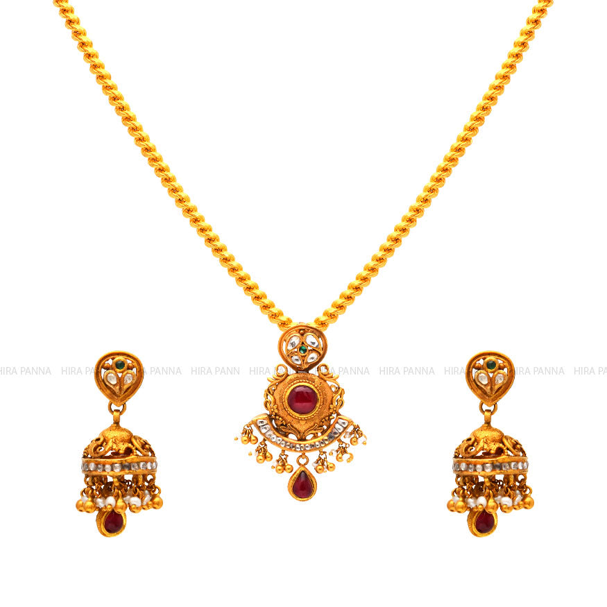 Kundan Pendant Set