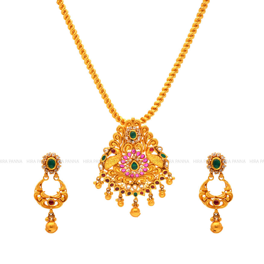 Kundan Nakshi Pendant Set