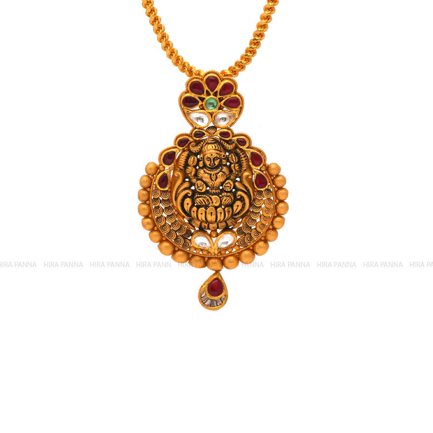 Antique Nakshi Lakshmi Devi Pendant Set