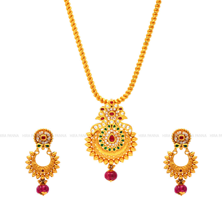 Handmade Kundan Pendant Set