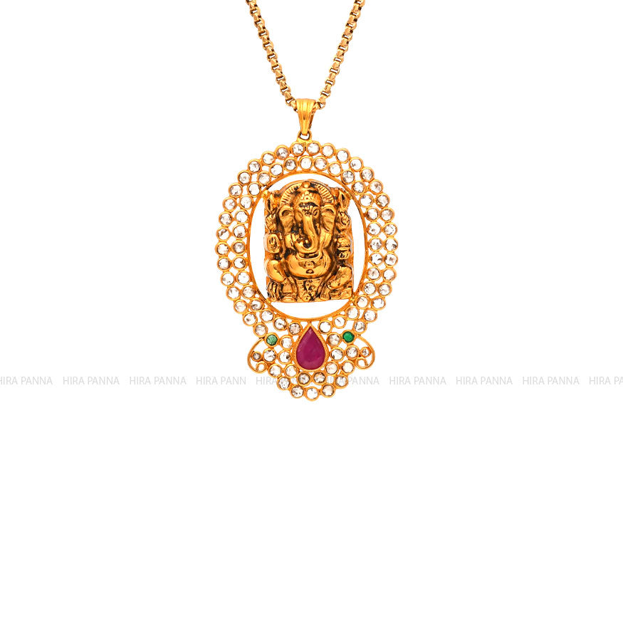 Polki Ganesh Pendant