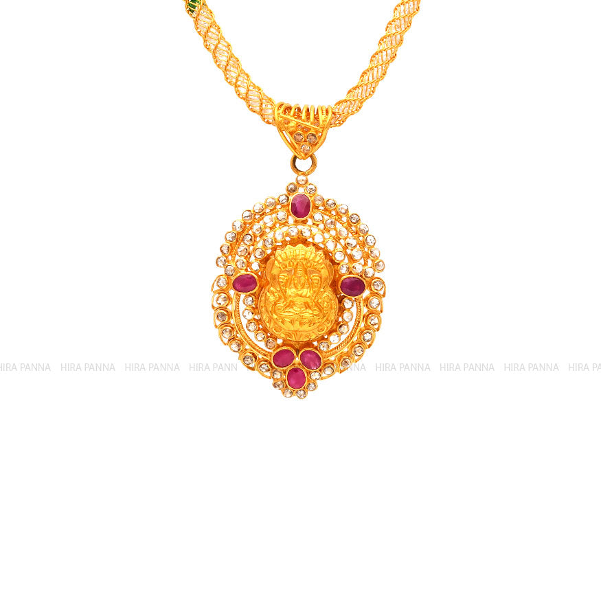 Polki Lakshmi Devi Pendant Set