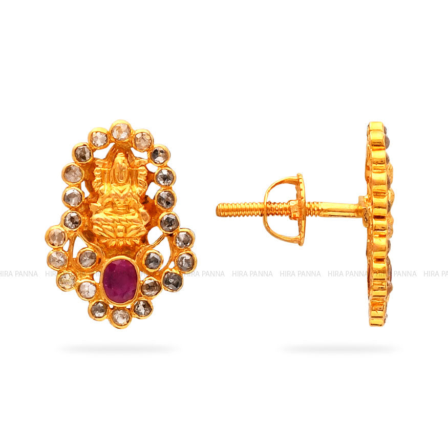 Polki Lakshmi Devi Pendant Set