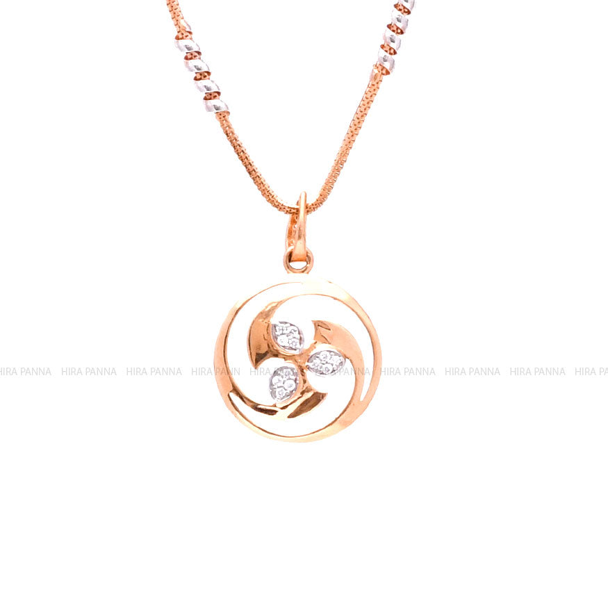 Fancy Rose Gold Pendant Set