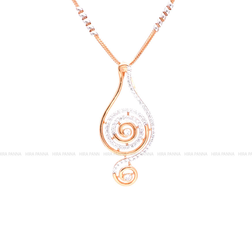 Fancy Rose Gold Pendant Set