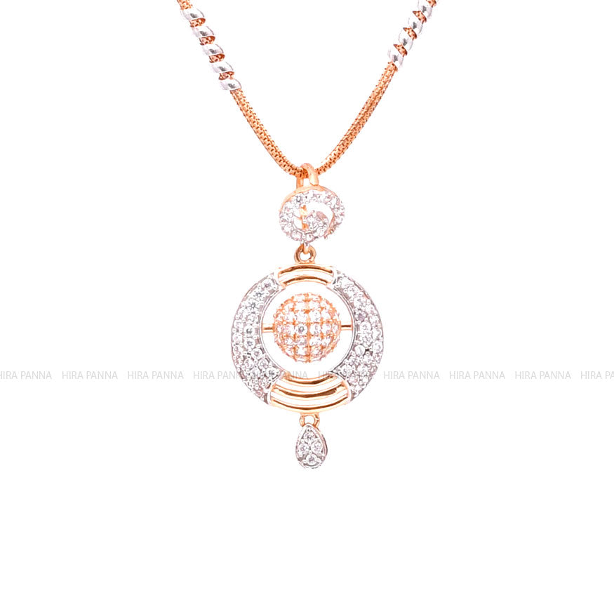 Fancy Rose Gold Pendant Set