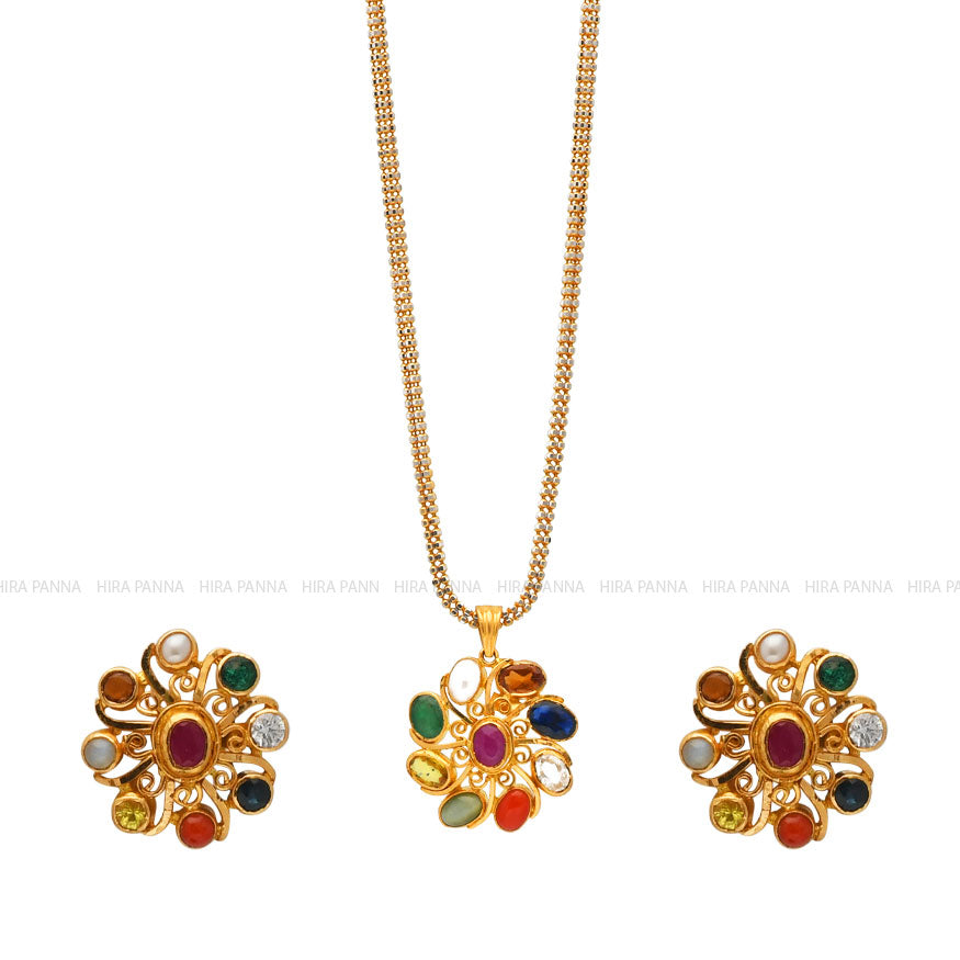 Gold Pendant Set