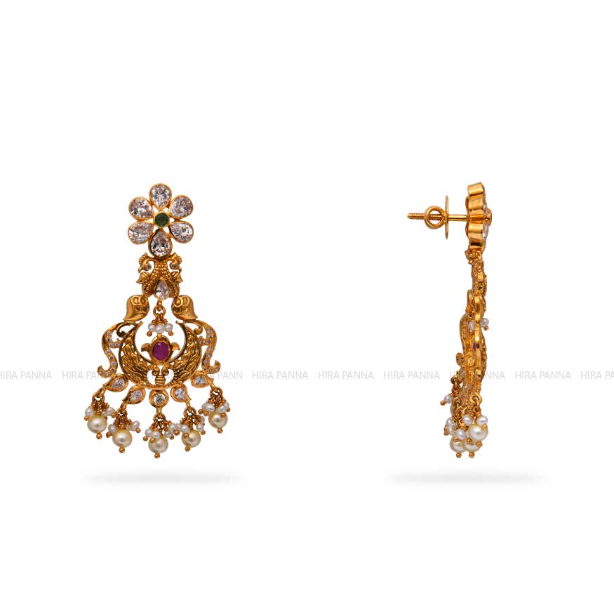 Gold Chandbali Earrings