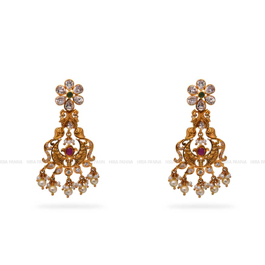 Gold Chandbali Earrings