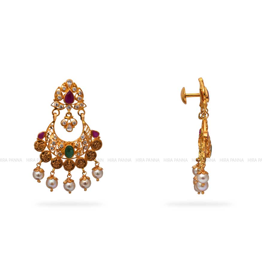 Gold Chandbali Earrings