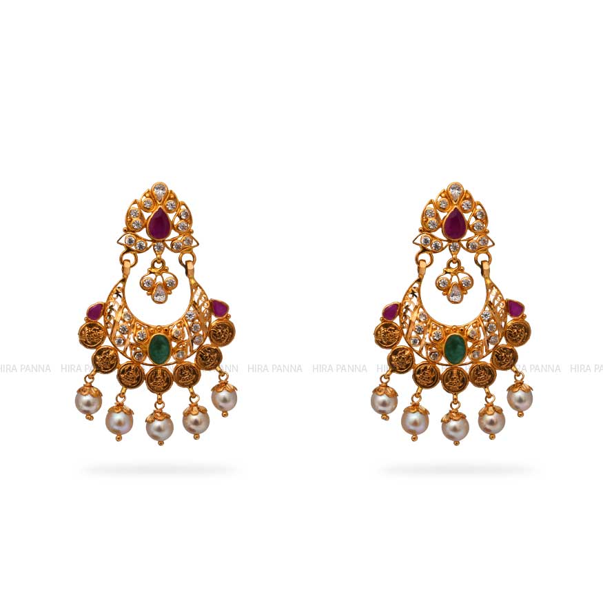 Gold Chandbali Earrings