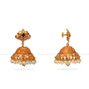 Gold Jhumka Earrings