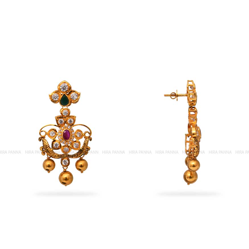 Gold Chandbali Earrings