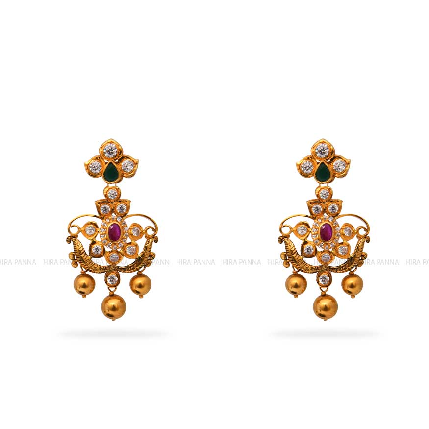 Gold Chandbali Earrings