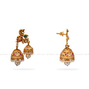 Gold Jhumka Earrings