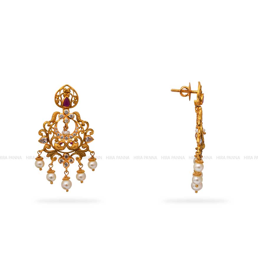 Gold Chandbali Earrings