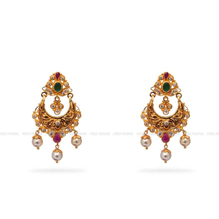 Gold Chandbali Earrings