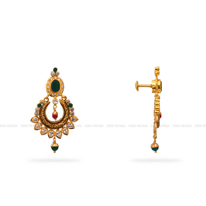 Gold Chandbali Earrings