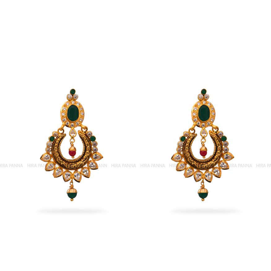 Gold Chandbali Earrings