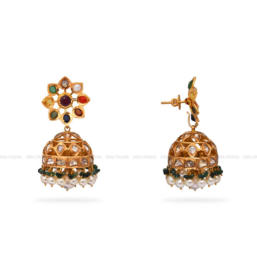 Uncut Jhumka Earrings