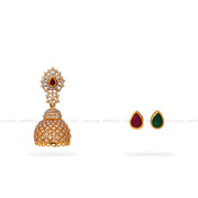 Gold Jhumka Earrings