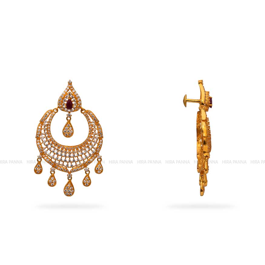 Gold Chandbali Earrings