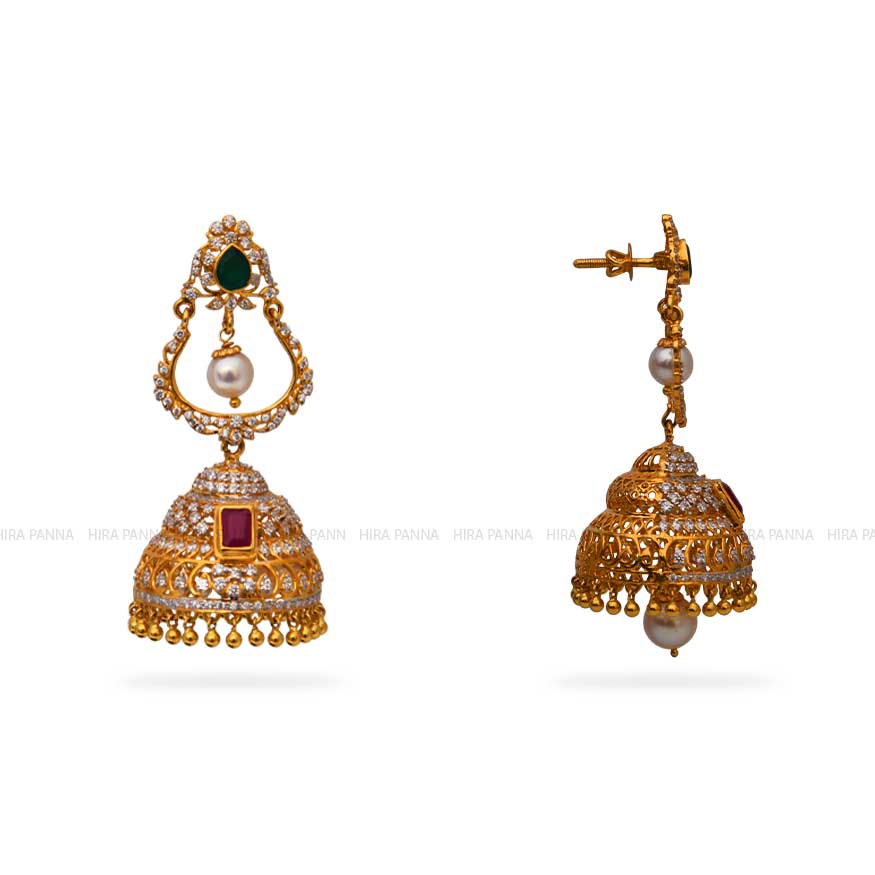 Gold Chandbali Earrings