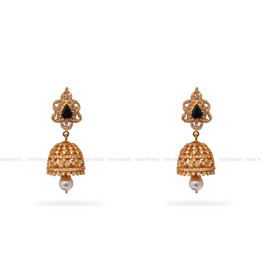 Gold Jhumka Earrings