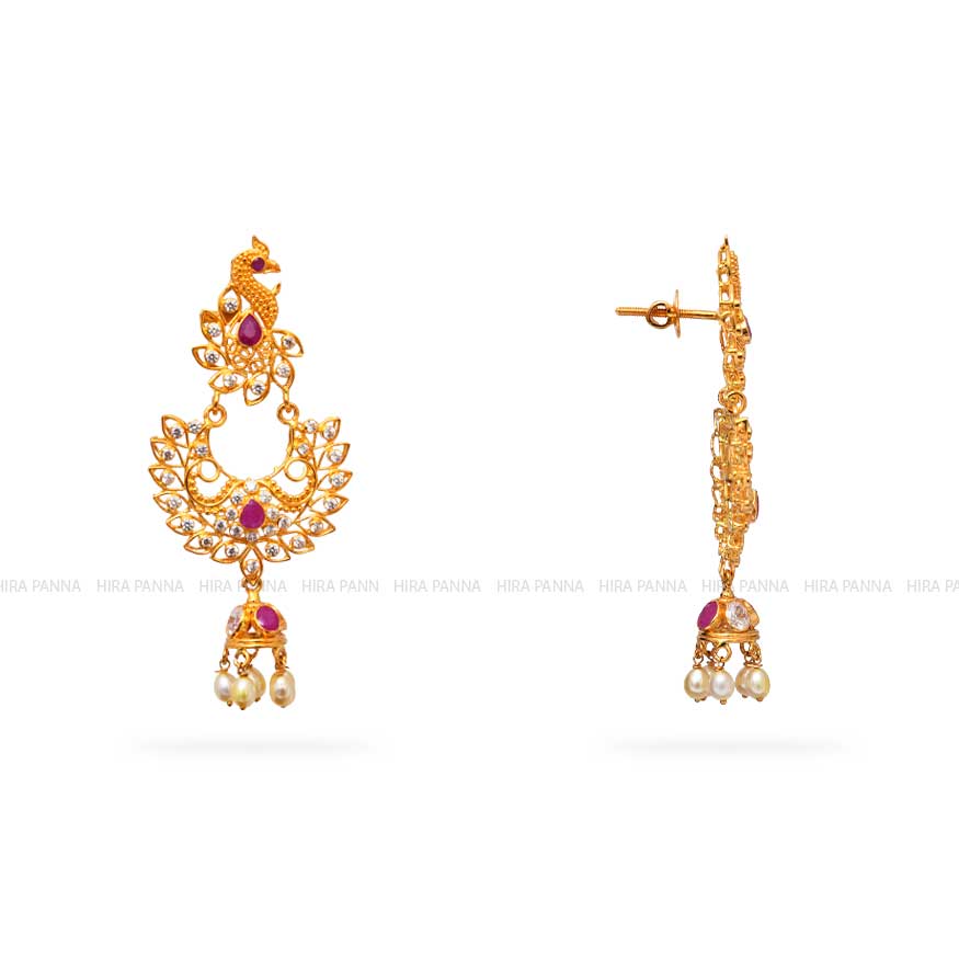 Gold Chandbali Earrings