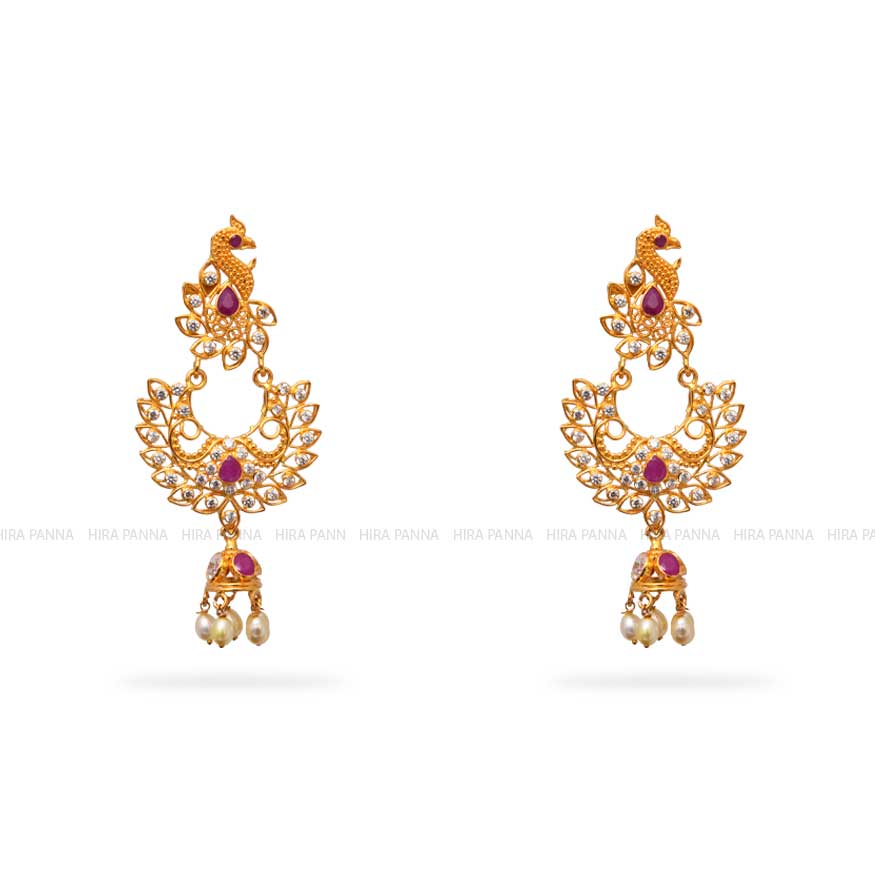 Gold Chandbali Earrings