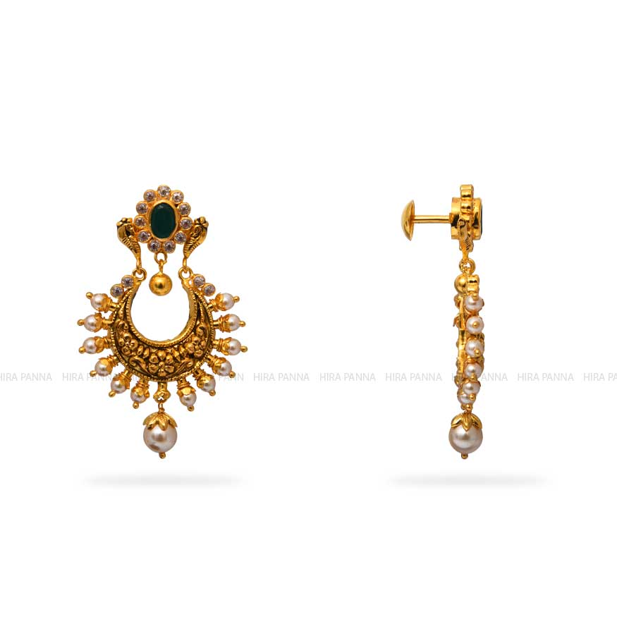 Gold Chandbali Earrings