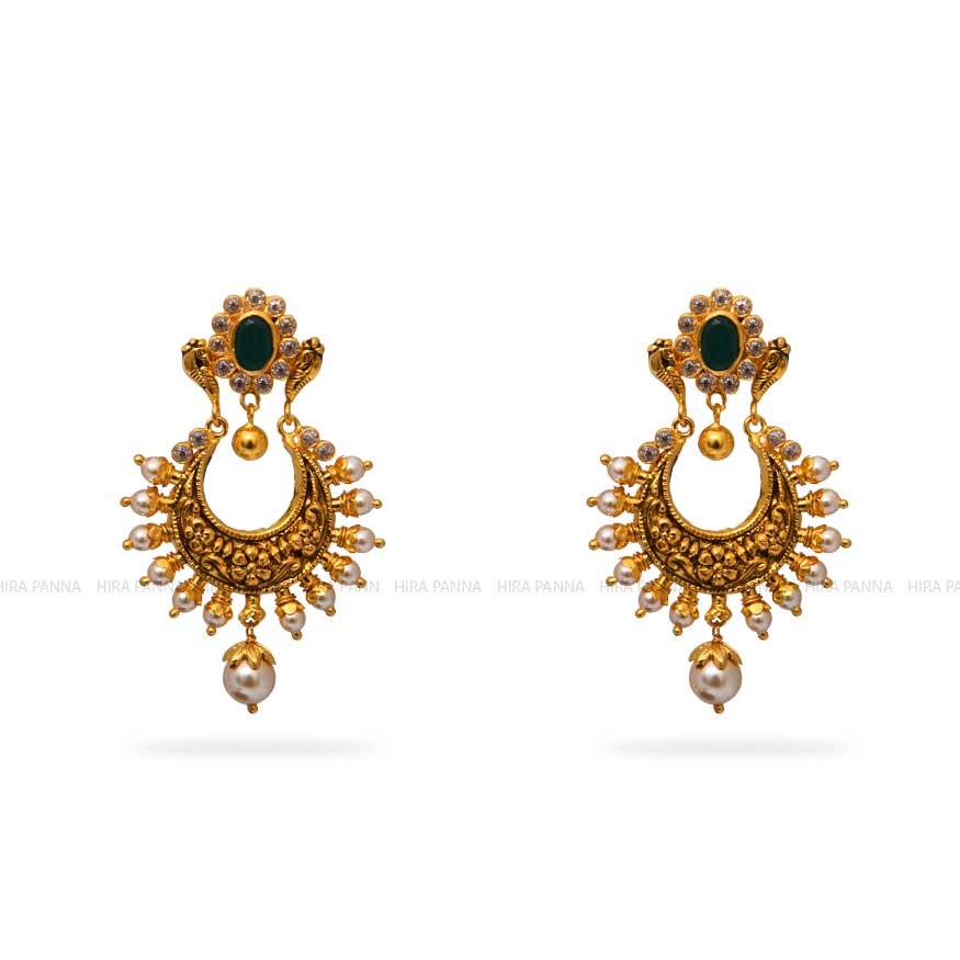 Gold Chandbali Earrings