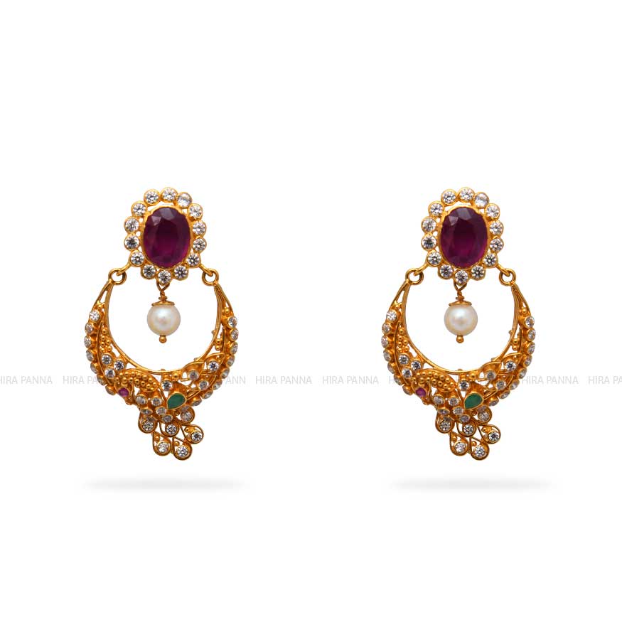 Gold Chandbali Earrings