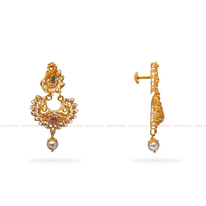 Gold Chandbali Earrings