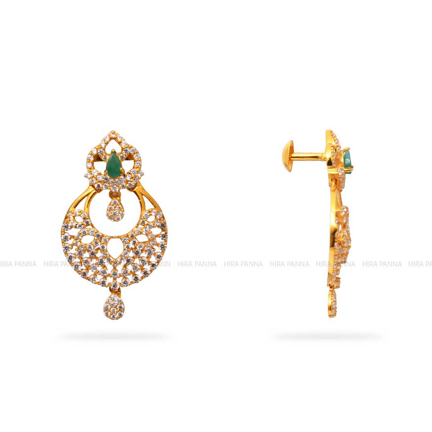 Gold Chandbali Earrings