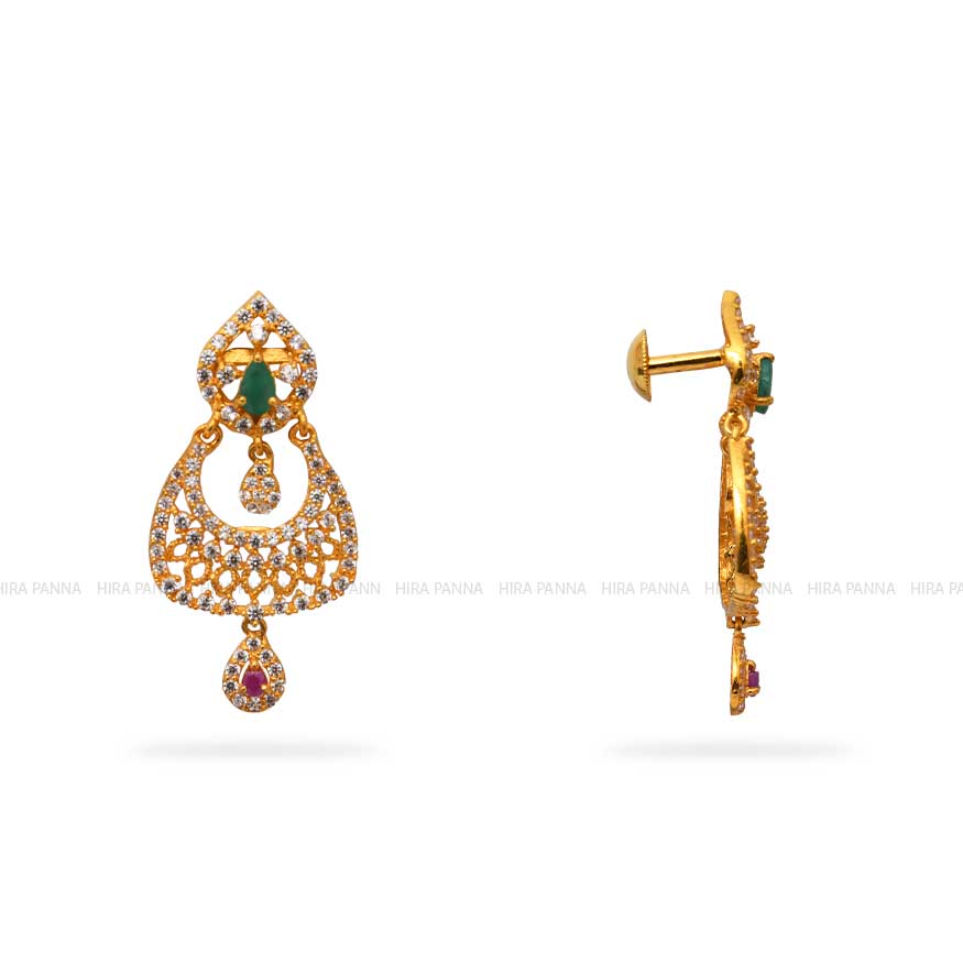 Gold Chandbali Earrings